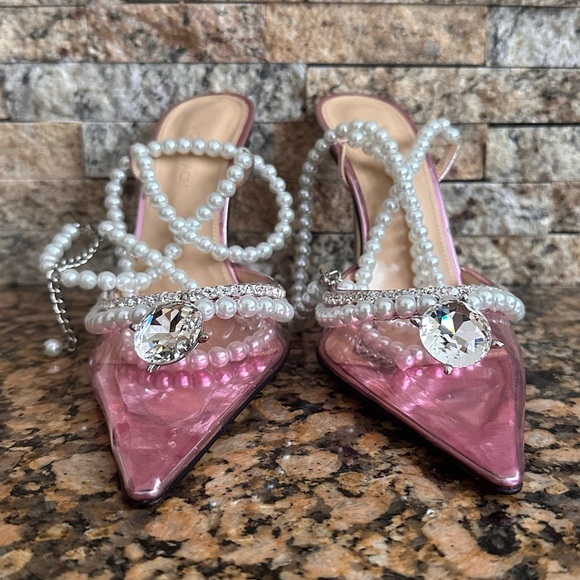 MACH & MACH
Diamond of Elizabeth Ankle Strap Pumps PVC 110 - Picture 6 of 10